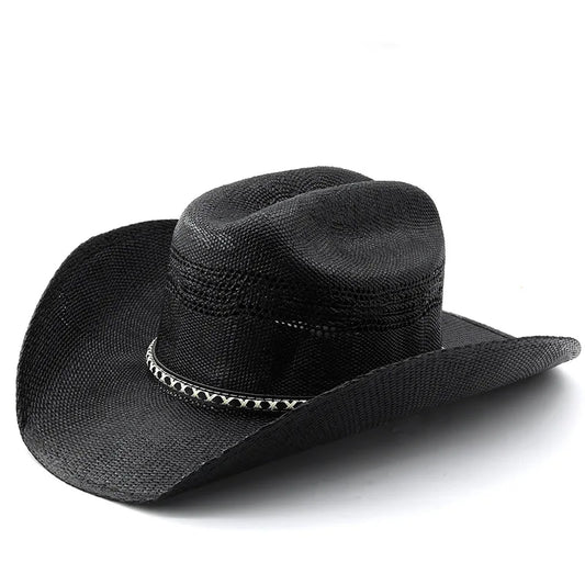 Bozeman Black Bangora Straw Cowboy Hat