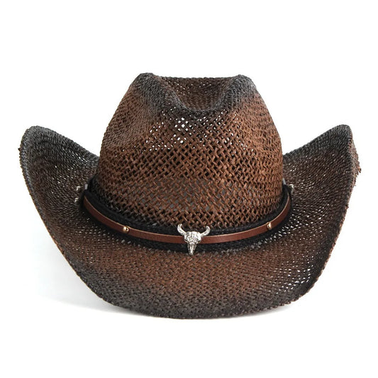 Vintage Western Straw Cowboy Hat