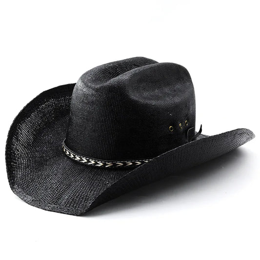Bozeman Black Bangora Straw Cowboy Hat